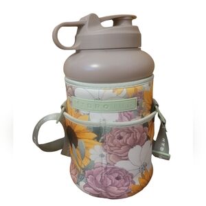 HYDROJug Pro Mauve Jug with Limited Edition Summer Floral Sleeve 🌻